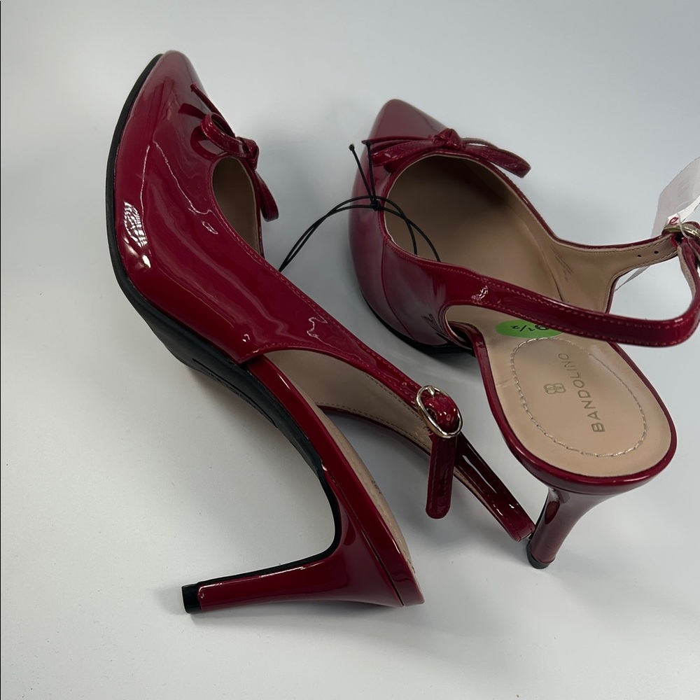 Bandolino Red Patent Slingback Heels - Picture 3 of 16